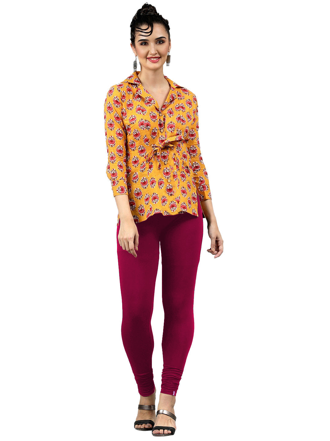 Presta Churidar Leggings Premium - Rani Pink