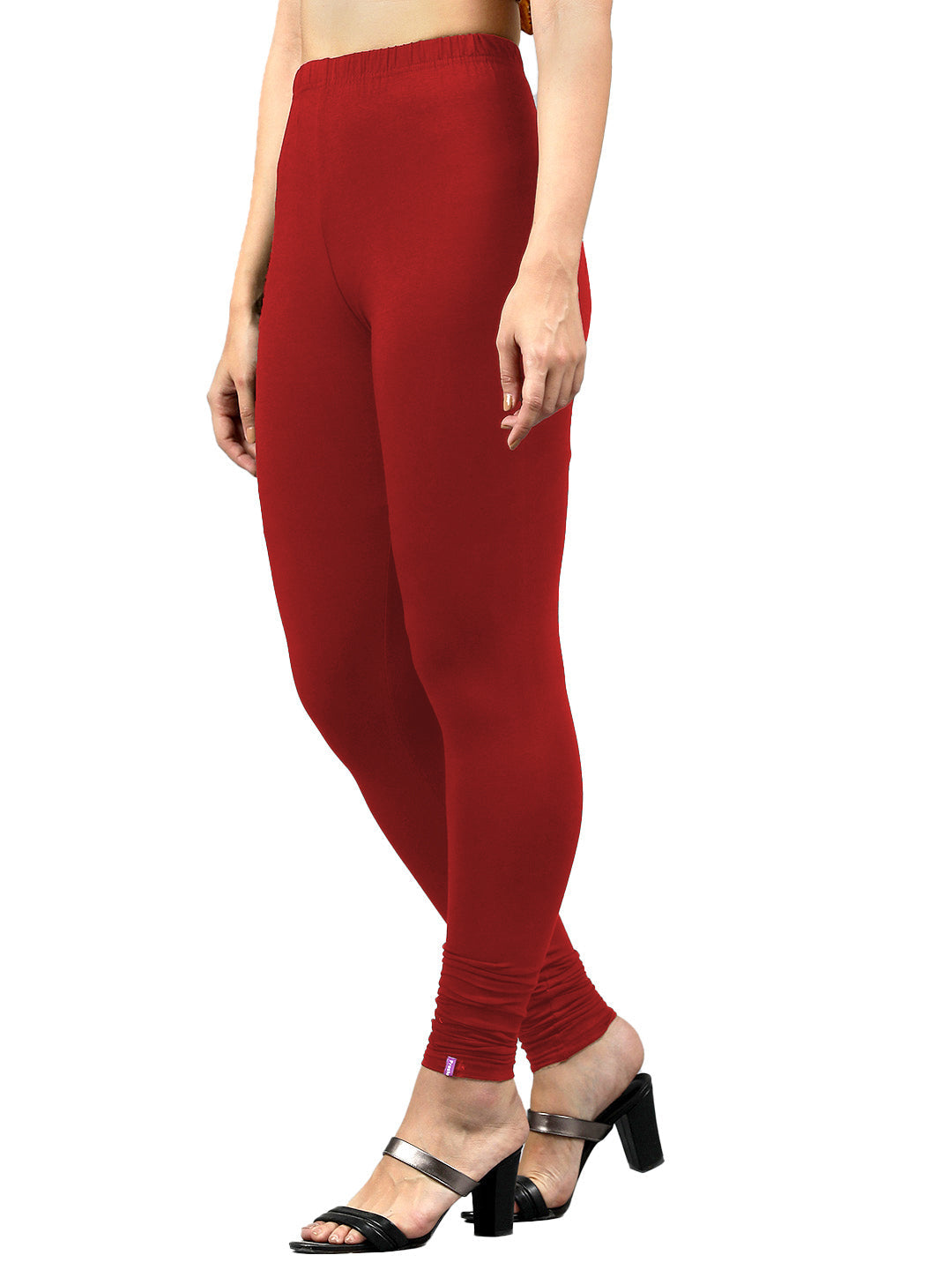 Presta Churidar Leggings Premium - Red Maroon