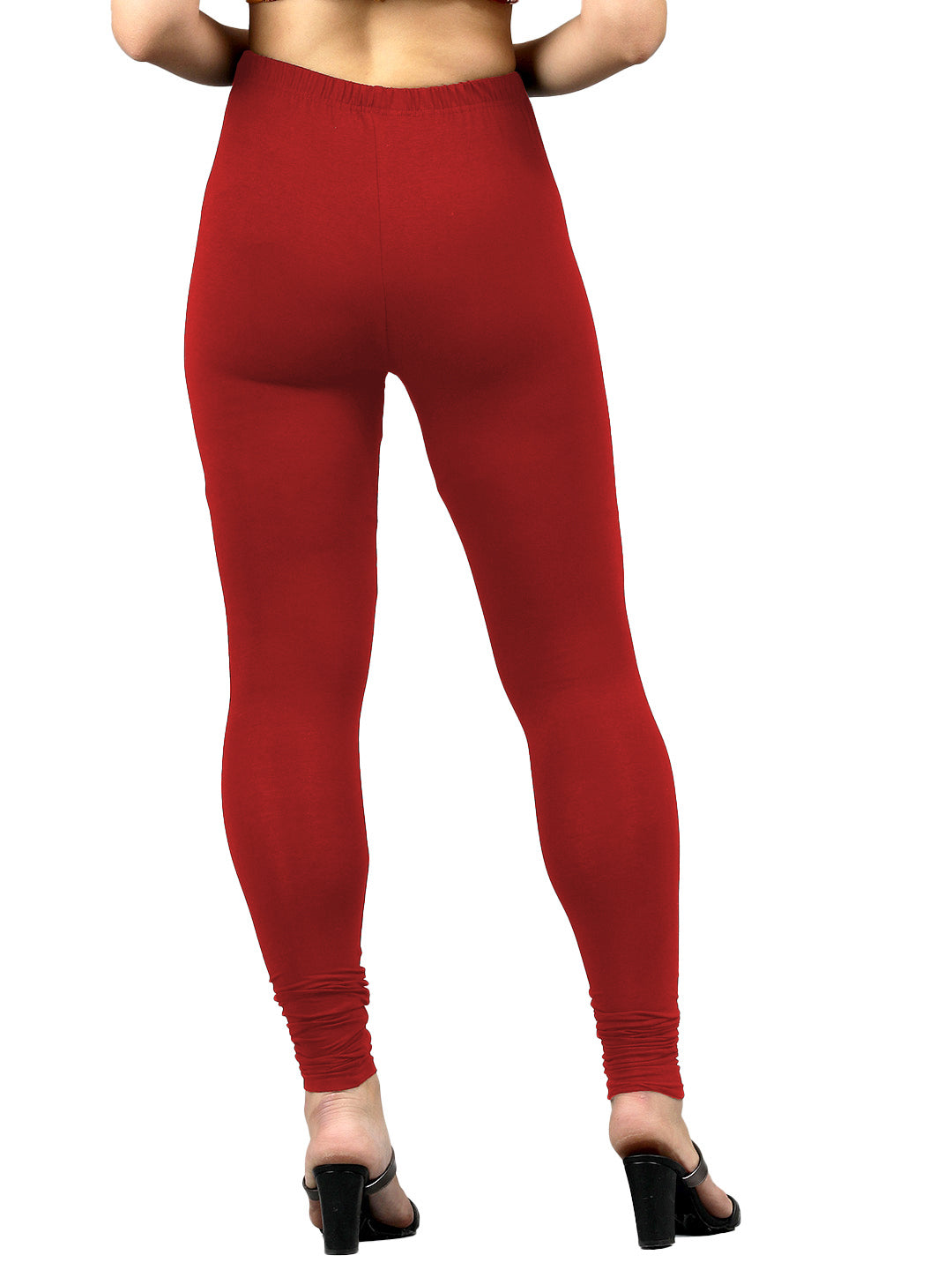 Presta Churidar Leggings Premium - Red Maroon