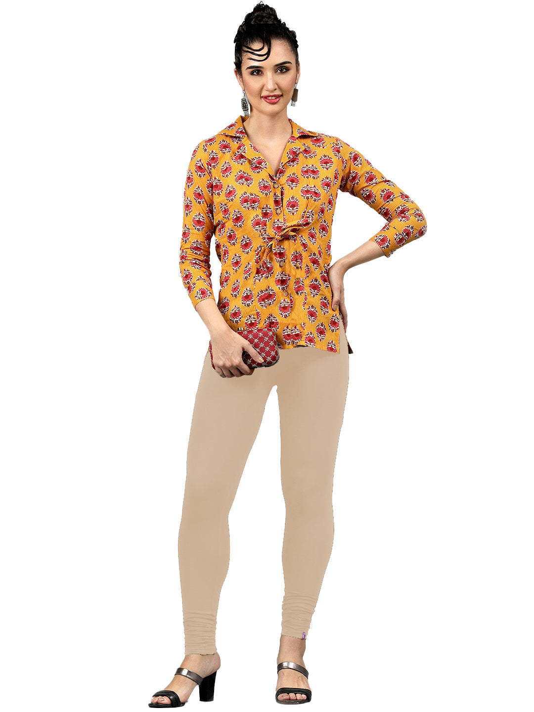 Presta Churidar Leggings Premium - Ross Gold