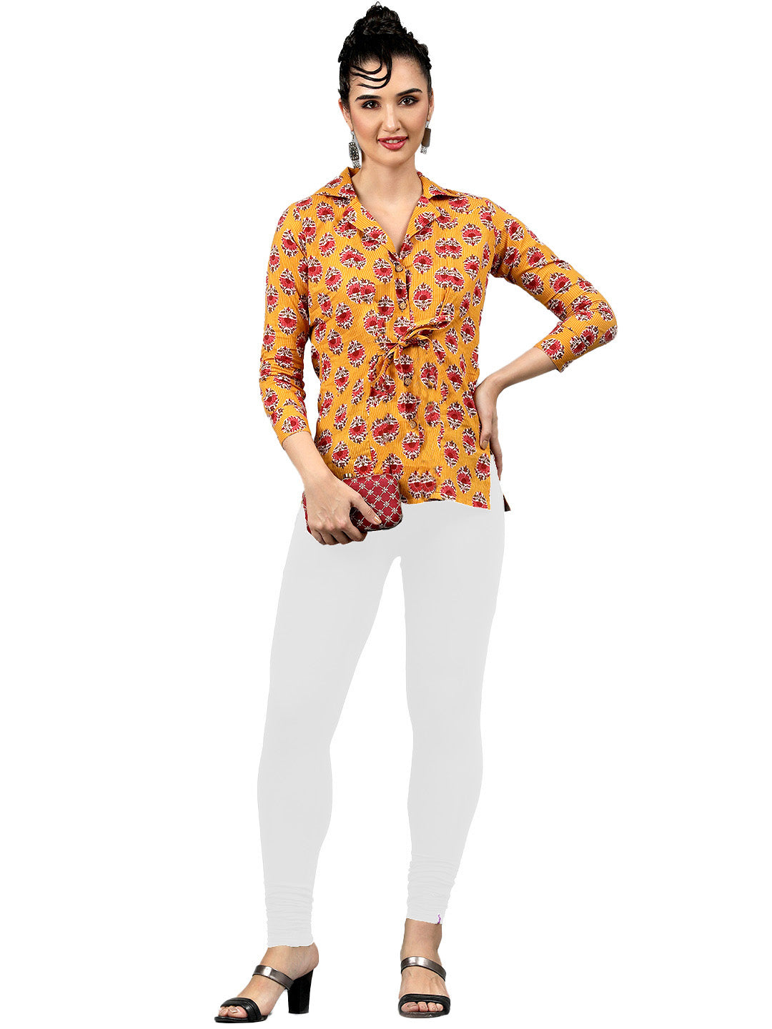 Presta Churidar Leggings Premium - White