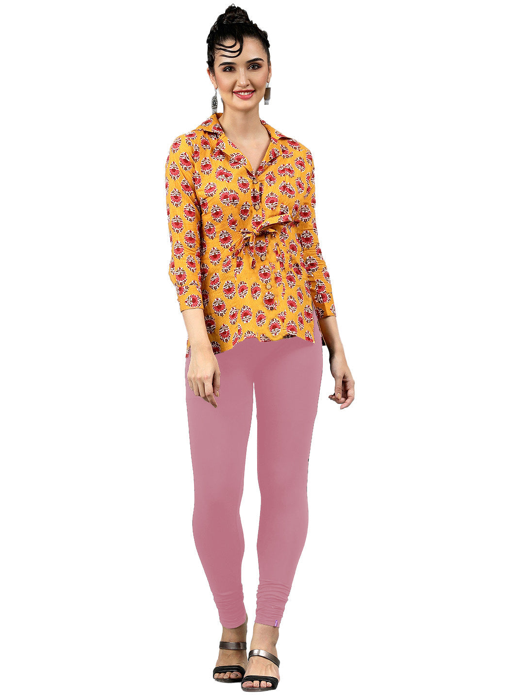 Presta Churidar Leggings Premium - Wild Rose