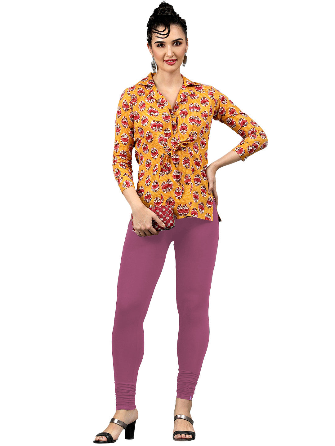 Presta Churidar Leggings Premium - Wine