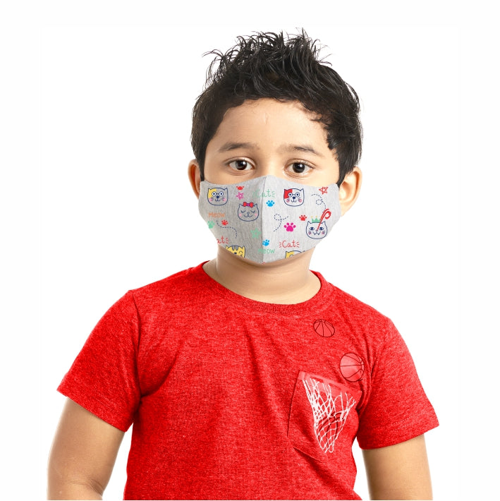 Poomer Kids Face Mask - 3 layer Anti-Bacterial & Anti-Pollution Face Mask (Pack of 3)