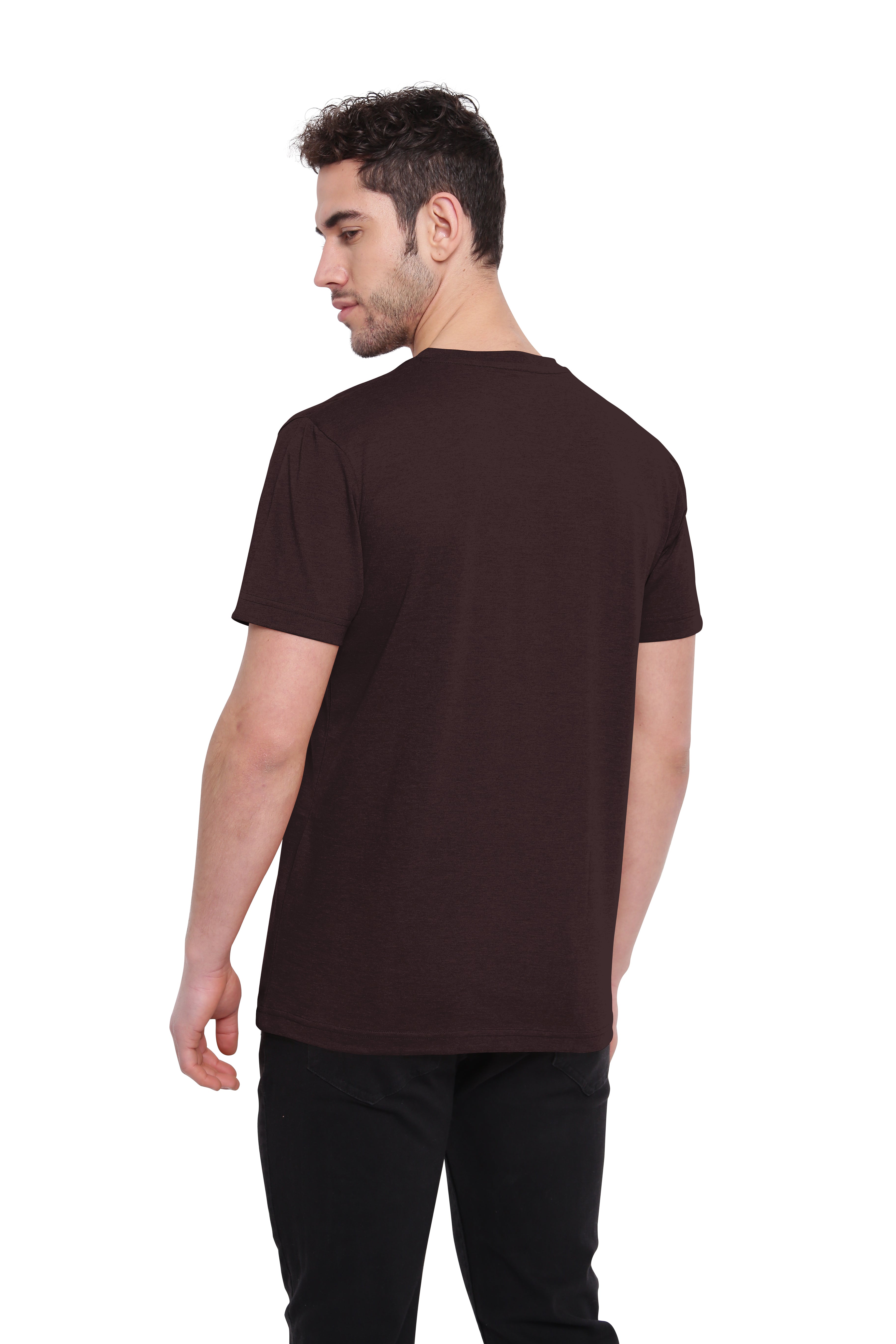Poomer Casual T-Shirt V Neck - Brown