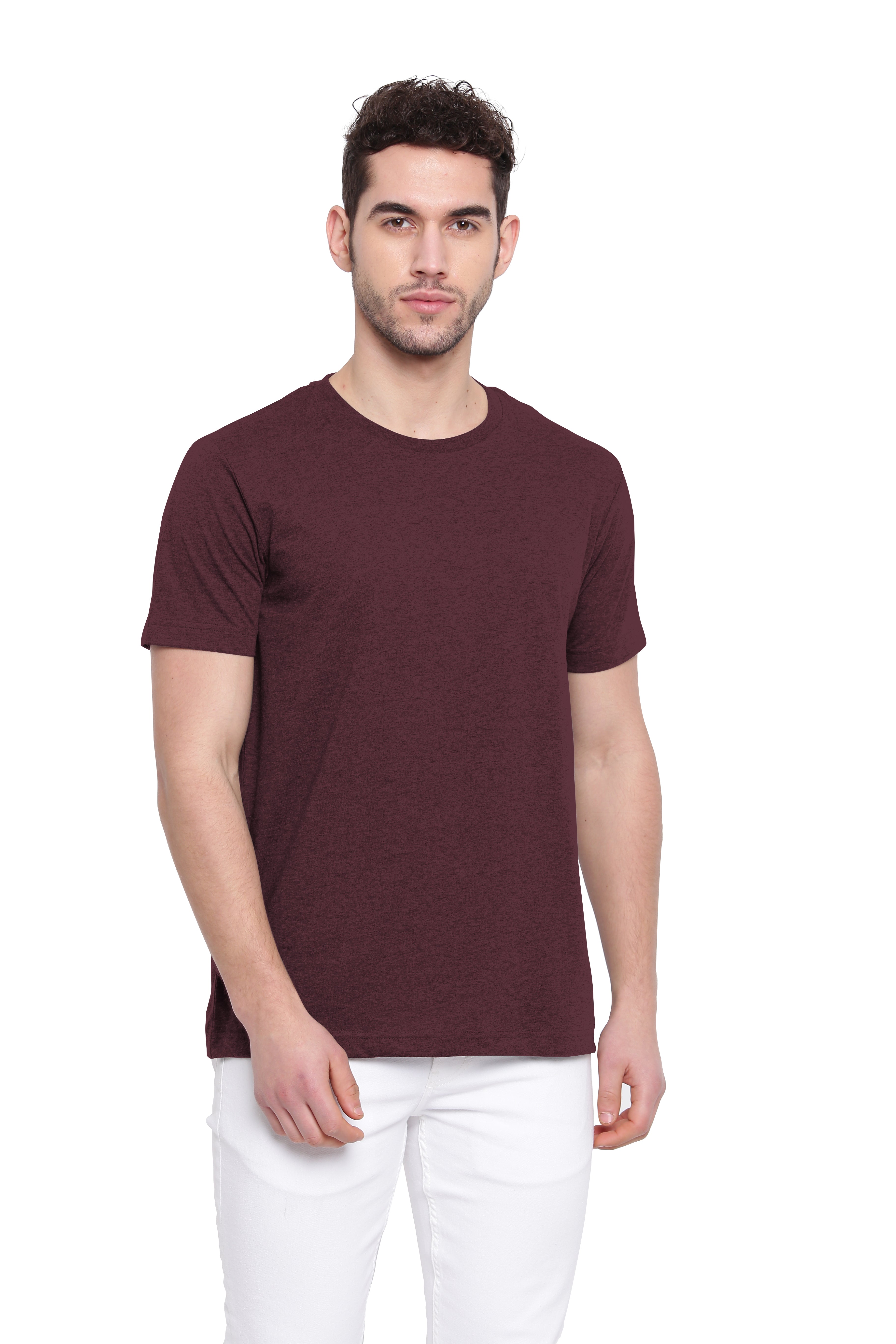 Poomer Casual T-Shirt - Burgundy Red