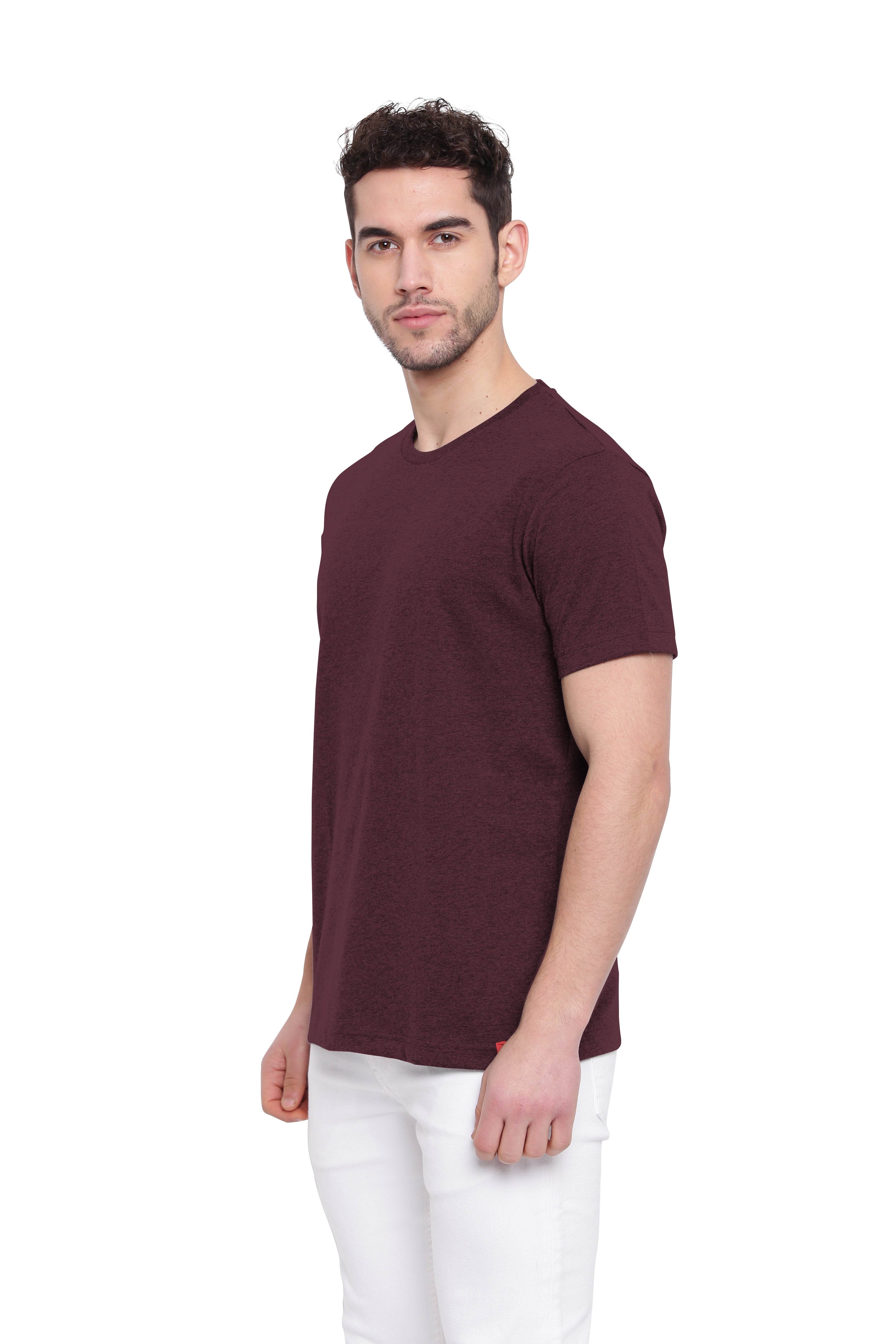 Poomer Casual T-Shirt - Burgundy Red