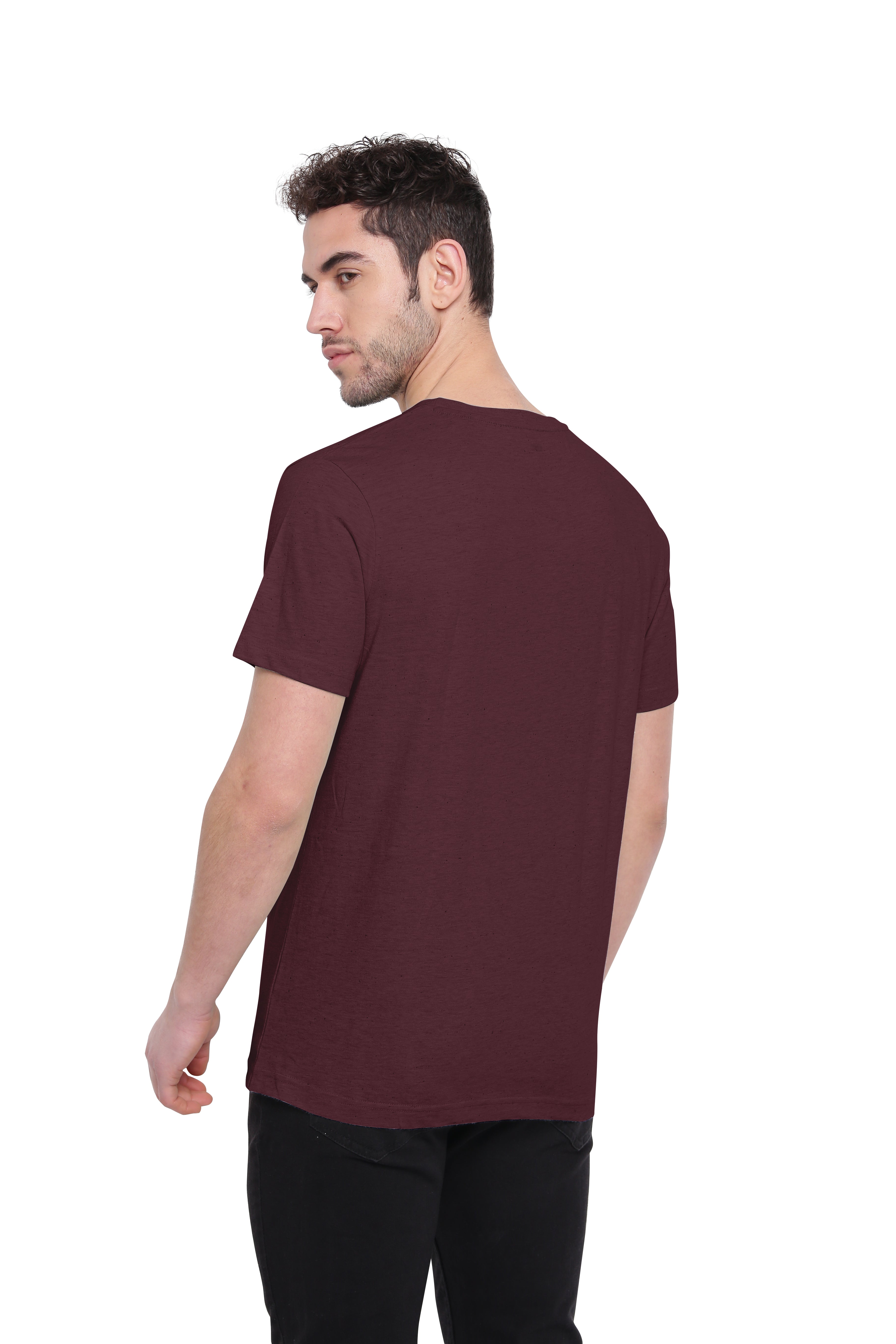 Poomer Casual T-Shirt - Burgundy Red