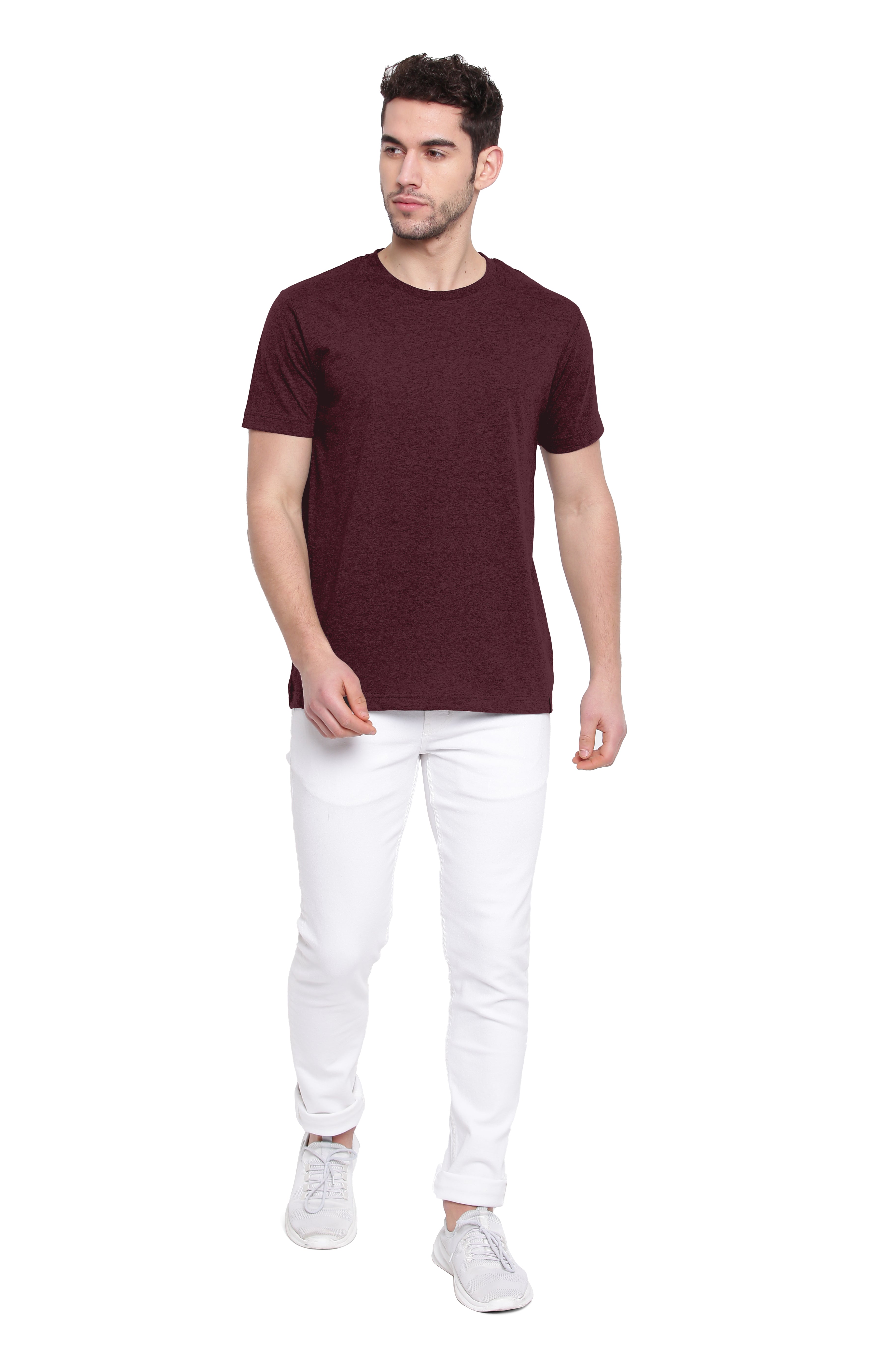 Poomer Casual T-Shirt - Burgundy Red