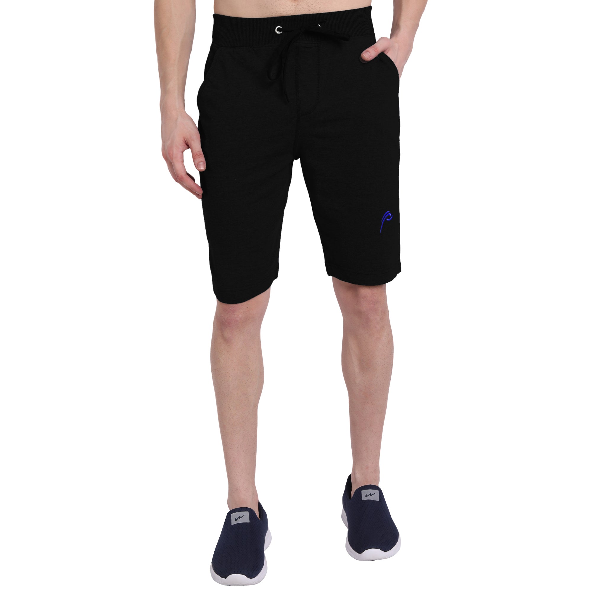 Poomer 3/4th Shorts - Jet Black