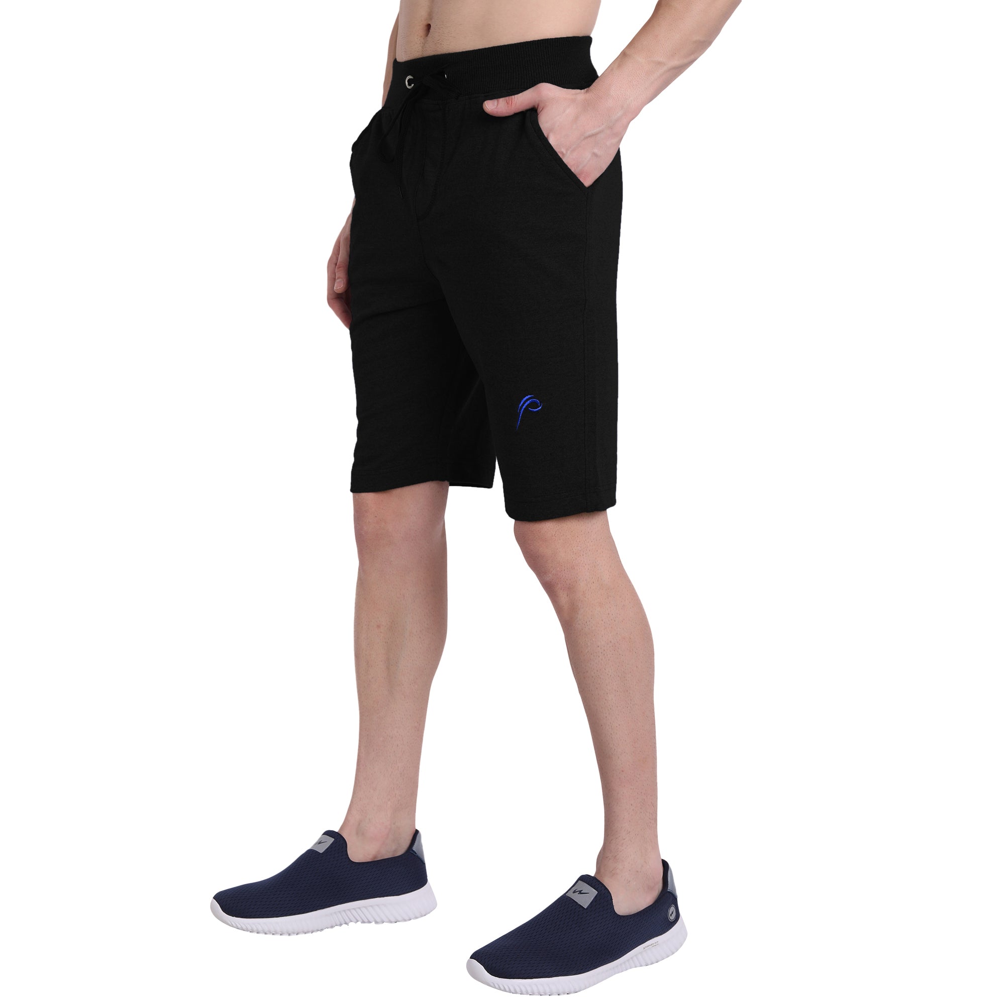 Poomer 3/4th Shorts - Jet Black