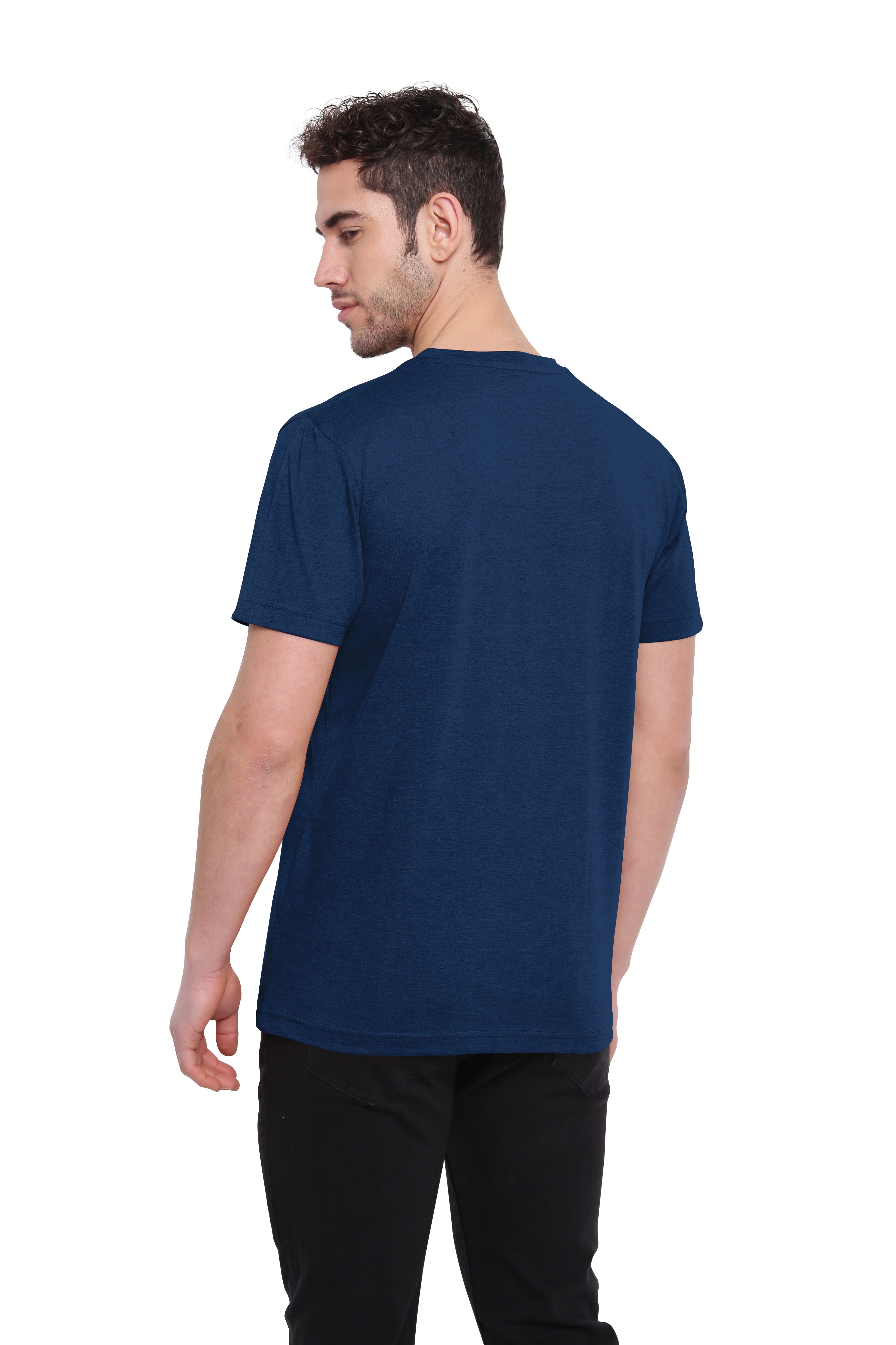 Poomer Casual T-Shirt V Neck - Navy