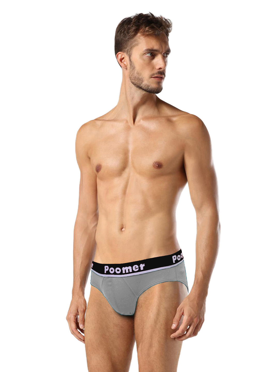 Poomer Club Man Brief - Spanish Gray