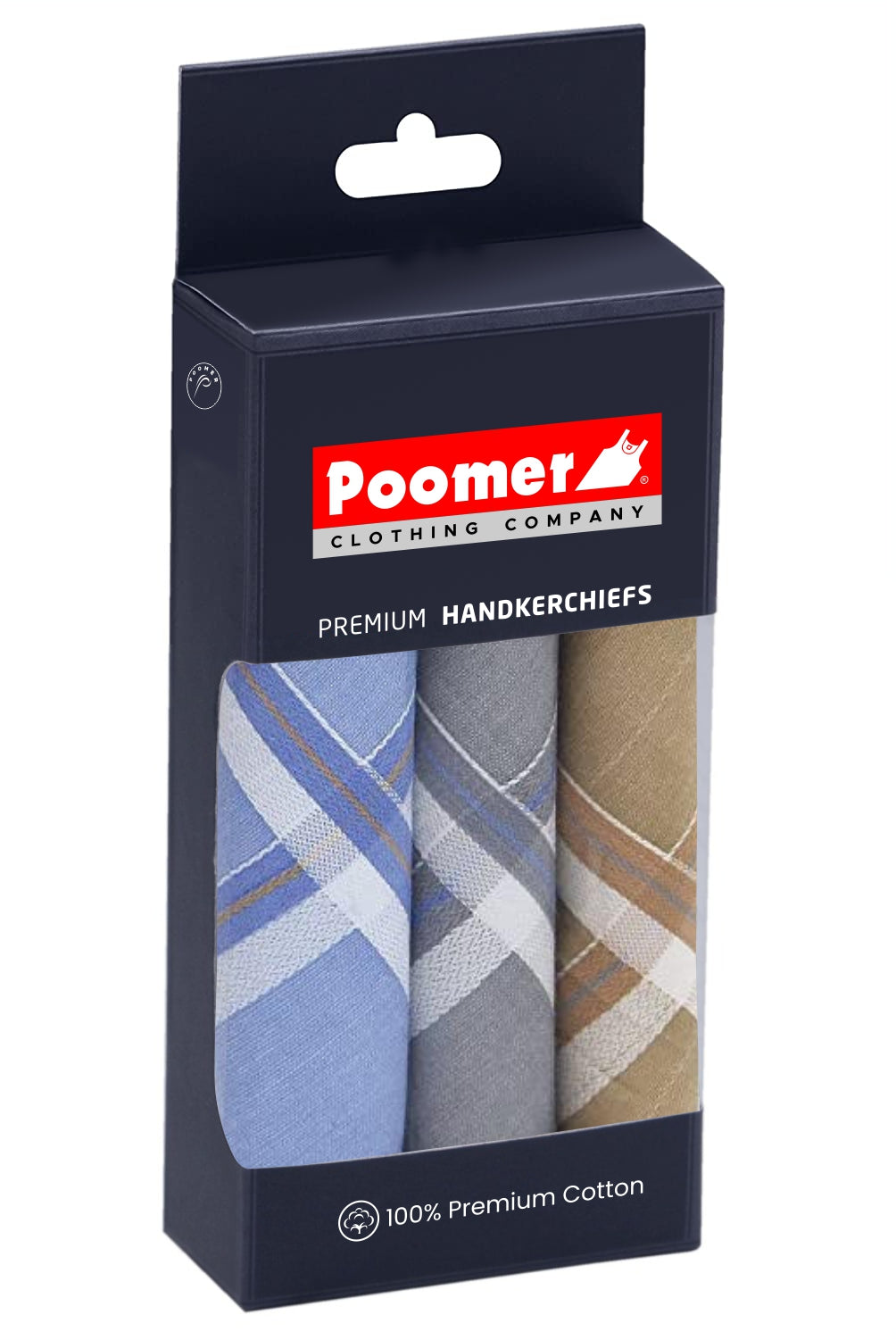 Poomer Handkerchief Premium - Checked – Poomer Clothing Company