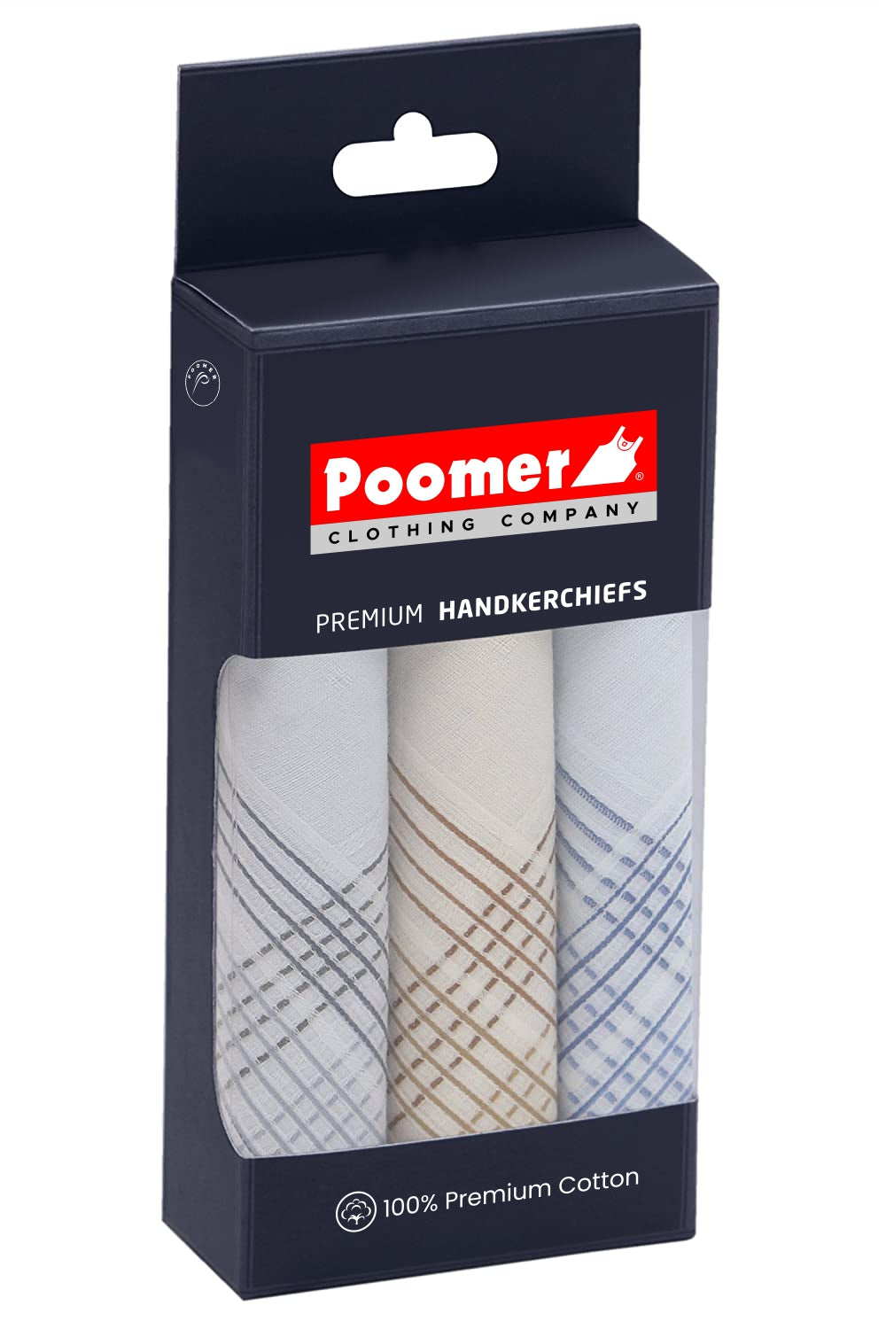 Poomer Handkerchief Premium - Checked – Poomer Clothing Company