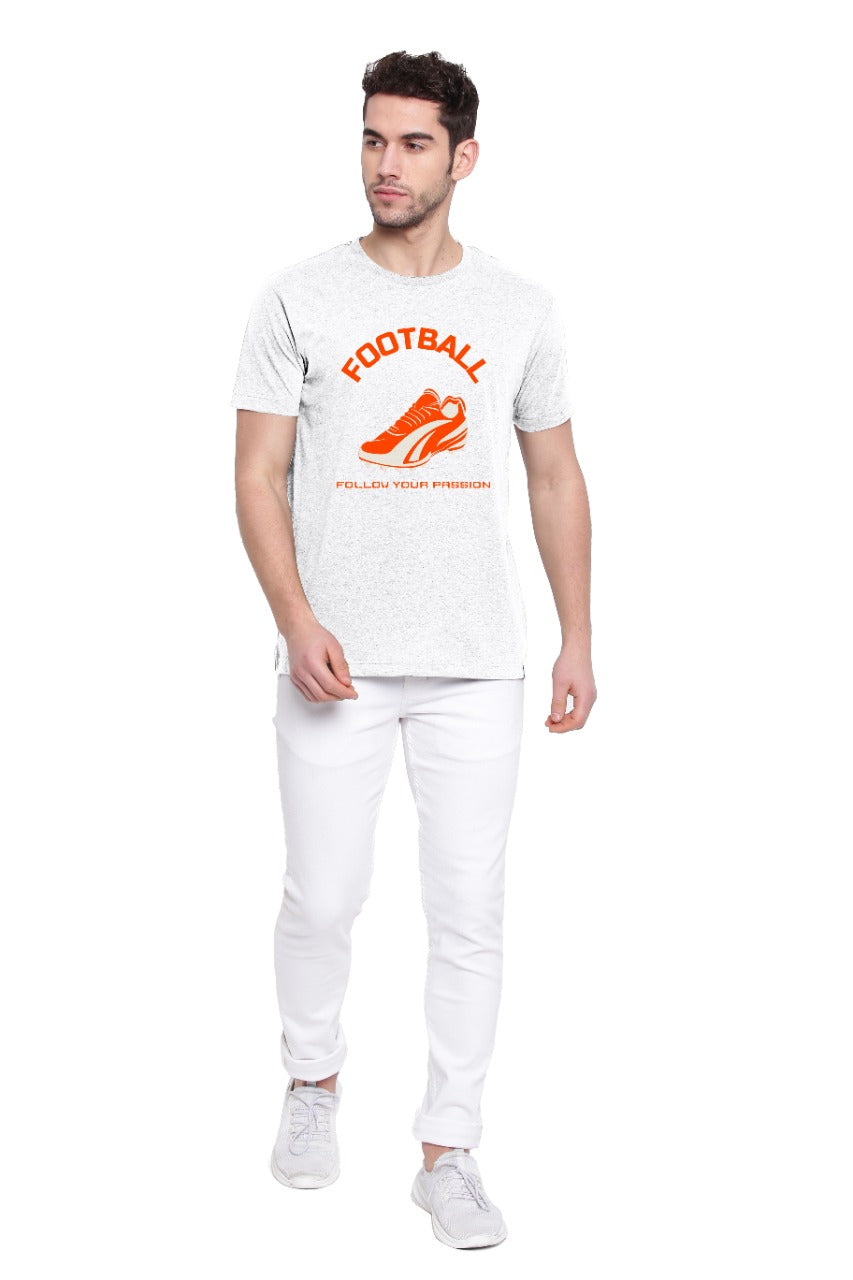 Poomer Printed T-Shirt Football - White