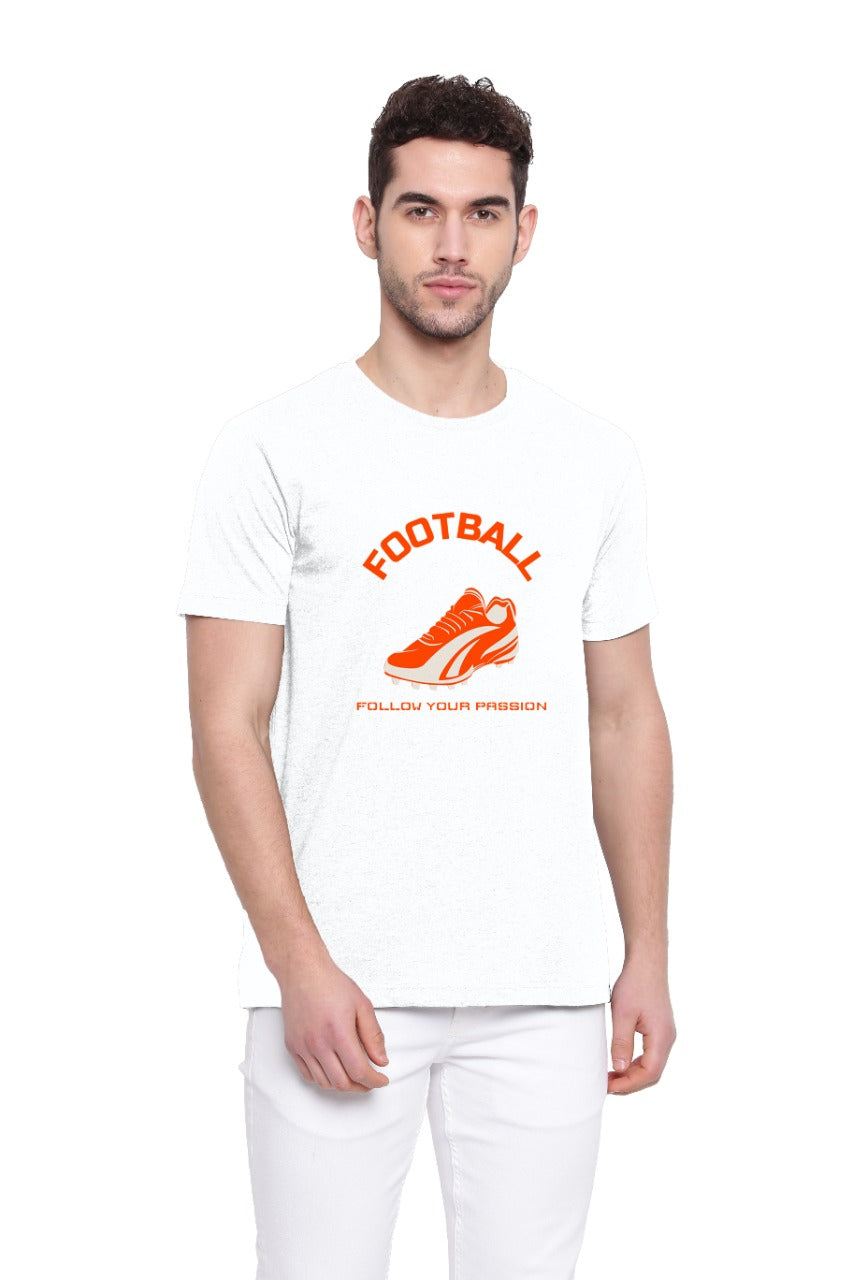 Poomer Printed T-Shirt Football - White