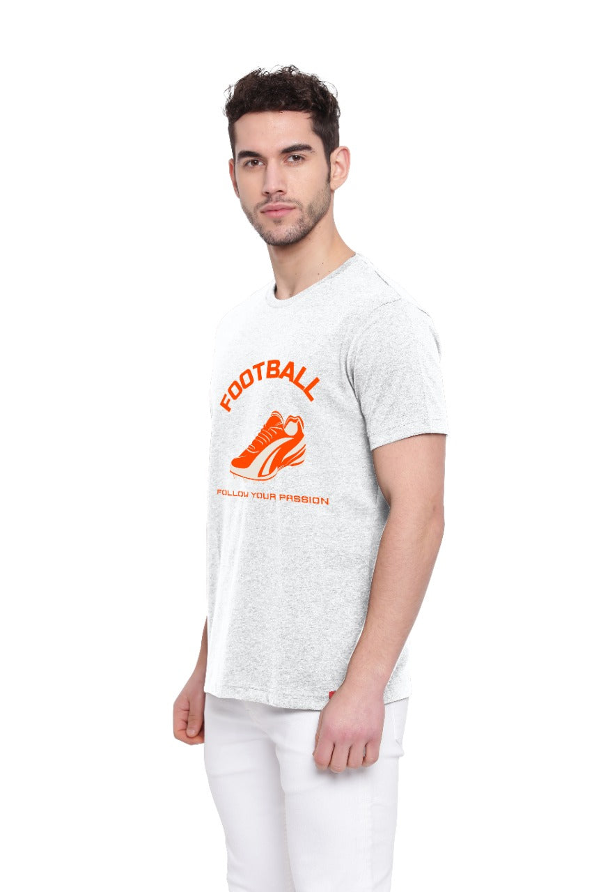 Poomer Printed T-Shirt Football - White