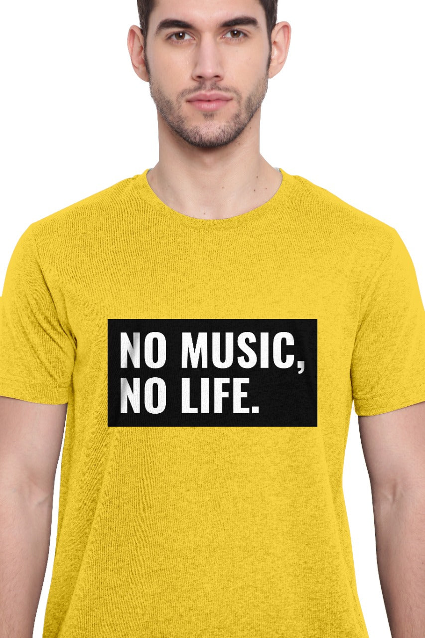 Poomer Printed T-Shirt Music - Yellow